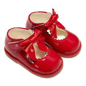 Red Tia Ribbon Bow Patent Shoes - Infant 3 To 10