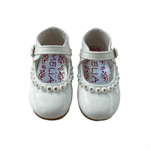 Load image into Gallery viewer, Melia White Diamonte Shoes - Infant 3 To 8
