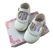 Load image into Gallery viewer, Melia White Diamonte Shoes - Infant 3 To 8
