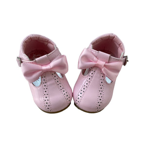 Melia Pink Ribbon Bow Shoes - Infant 3 To 8