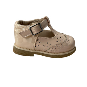 Beige T Bar Shoes - Infant 2 To 7