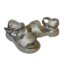 Load image into Gallery viewer, Silver Sparkle Diamonte Sandals - Infant 3 To Junior 2
