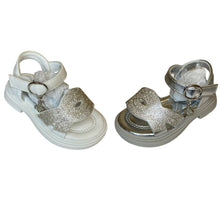 Load image into Gallery viewer, Silver Sparkle Diamonte Sandals - Infant 3 To Junior 2
