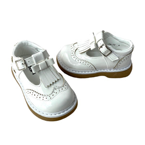 White Brogue Tassel Shoes - Infant 3 To 8