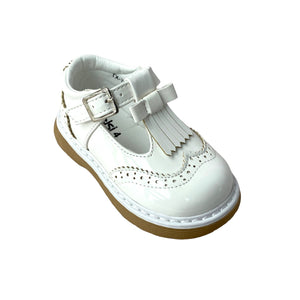 White Brogue Tassel Shoes - Infant 3 To 8