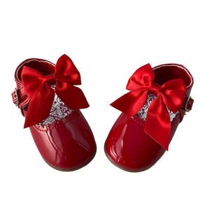 Red Melia Bow Shoes - Infant 3 To 8