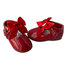 Load image into Gallery viewer, Red Melia Bow Shoes - Infant 3 To 8
