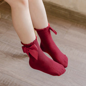 Ribbon Bow Ankle Socks - Age 1 To 8