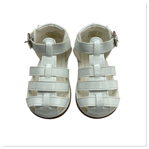 White Unisex Tia Caged Sandals - Infant 3 To 10