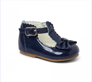 Navy Sevva Sally Bow Shoes - Infant 3 & 4 Only