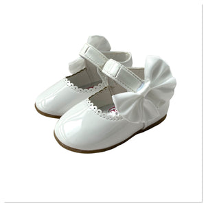 White Melia Side Ribbon Bow Shoes - Infant 3 To 8