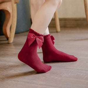 Ribbon Bow Ankle Socks - Age 1 To 8