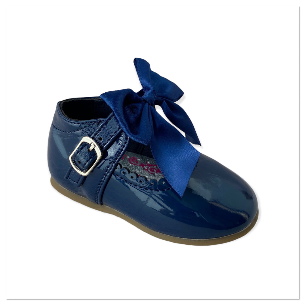 Navy Melia Bow Shoes - Infant 3 To 8