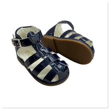 Load image into Gallery viewer, Navy Unisex Tia Caged Sandals - Infant 3 To 10
