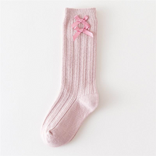 Load image into Gallery viewer, Ribbed Knee High Double Bow Socks - Age 3 To 12 Years
