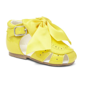 Yellow Sevva Ribbon Bow Sandals - Infant 2 To 8