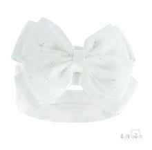 Load image into Gallery viewer, White Headbands With Glitter Bow
