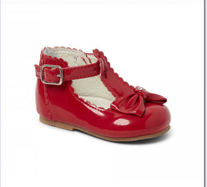 Red Sevva Sally Bow Shoes - Infant 2,3,5 Only