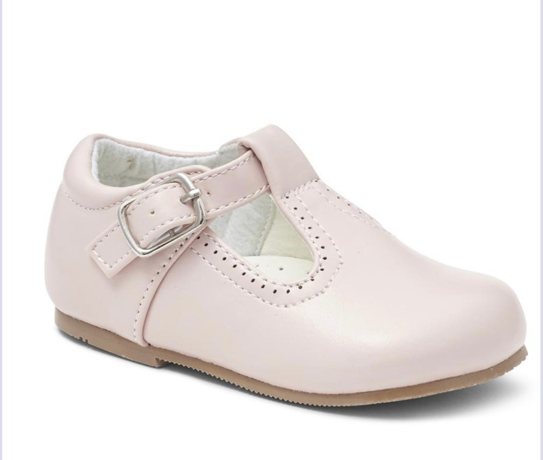 Sevva Baby Pink Matt T Bar Shoes - Infant 2, 3, 4 Only