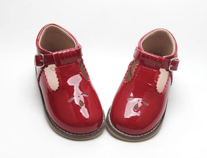 Red Patent Leather T Bar Shoes - Infant 5 & 10 Only