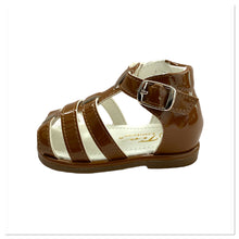 Load image into Gallery viewer, Brown Unisex Tia Caged Sandals - Infant 3 To 10
