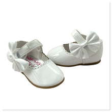 Load image into Gallery viewer, White Melia Side Ribbon Bow Shoes - Infant 3 To 8
