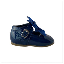 Load image into Gallery viewer, Navy Melia Bow Shoes - Infant 3 To 8
