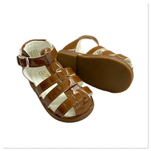 Load image into Gallery viewer, Brown Unisex Tia Caged Sandals - Infant 3 To 10
