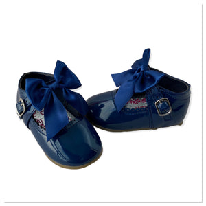 Navy Melia Bow Shoes - Infant 3 To 8