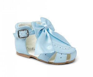 Baby Blue Sevva Ribbon Bow Sandals - Infant 2 To 8