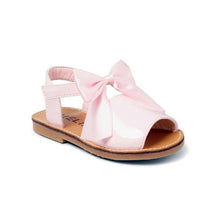Load image into Gallery viewer, Melia Pink Ribbon Bow Sandals - Infant 4 To Junior 12.5
