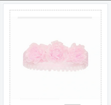 Load image into Gallery viewer, Flower Lace Headband - White/Pink HB90
